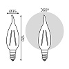 Лампа светодиодная Gauss, 9Вт E14 LED, 4100К, Filament Свеча на ветру купить в СОМ