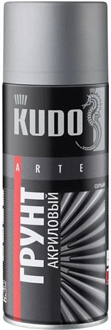 Грунт-аэрозоль Kudo KU-2101 универсальная, акриловая, серая, 0.52 л купить в СОМ