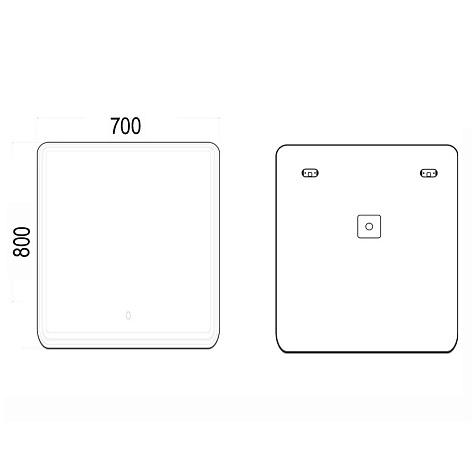 Зеркало-шкаф Azario Adriana 80 1П, с подсветкой купить в СОМ