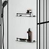 Кабина душевая Loranto CS-3008TM/W-90L, 88 х88 х204 см, черный профиль, левая купить в СОМ