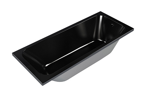 Ванна акриловая Strict Black, 1500 x700 мм, каркас, экран купить в СОМ