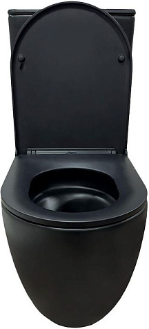 Унитаз-компакт Azario Cobalt-Black AZ-6089A-MB, безободковый, торнадо, сиденье микролифт купить в СОМ