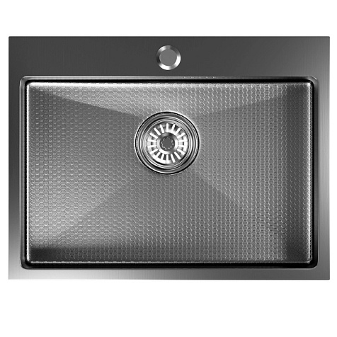 Мойка нержавеющая врезная Mixline Pro 600 х450 х220 мм, толщина 3 мм, черный графит купить в СОМ