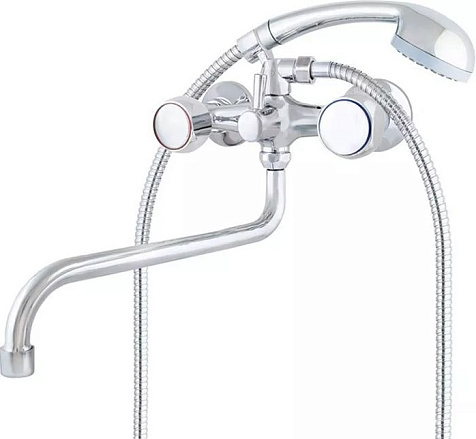 Смеситель для ванны КЛИП 717, цинковый сплав, хром купить в СОМ