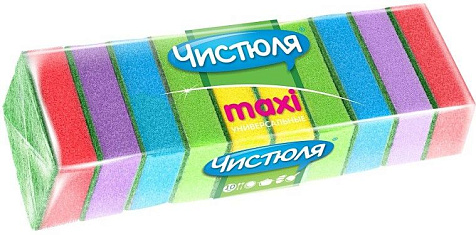 Губка Чистюля Макси для посуды 10шт купить в СОМ
