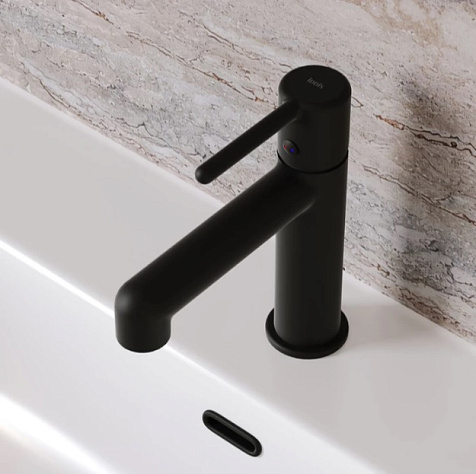 Смеситель для раковины Iddis Aiger AIGBL00i01, черный матовый купить в СОМ