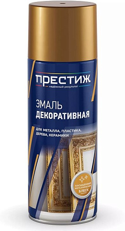 Эмаль аэрозольная Престиж универсальная декоративная, металлик латунь 520 мл купить в СОМ
