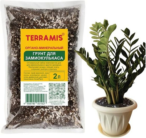 Грунт Terramis для Замиокулькаса 2л органо-минеральный купить в СОМ
