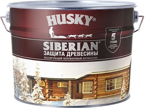 Антисептик алкидный Husky Siberian, палисандр полуматовый, 9 л купить в СОМ