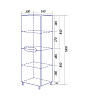 Пенал напольный Loranto Florena 36, светлый бетон, правый купить в СОМ