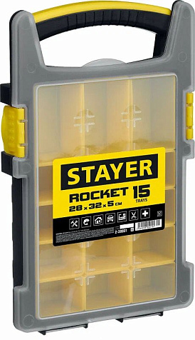 Органайзер для крепежа STAYER Rocket-15, пластик, 280х325х50мм купить в СОМ