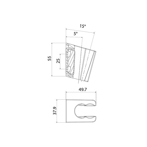 Держатель для душа Iddis 080BL00i53, черный купить в СОМ